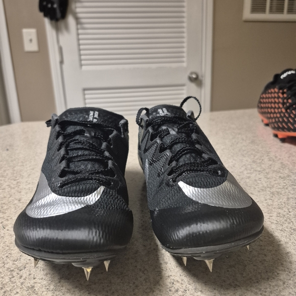 Nike Shoes Mens 8.5 Zoom Rival Sprint Cleats Black Spikes Lace Up DC8753-001 NEW - Picture 2 of 7